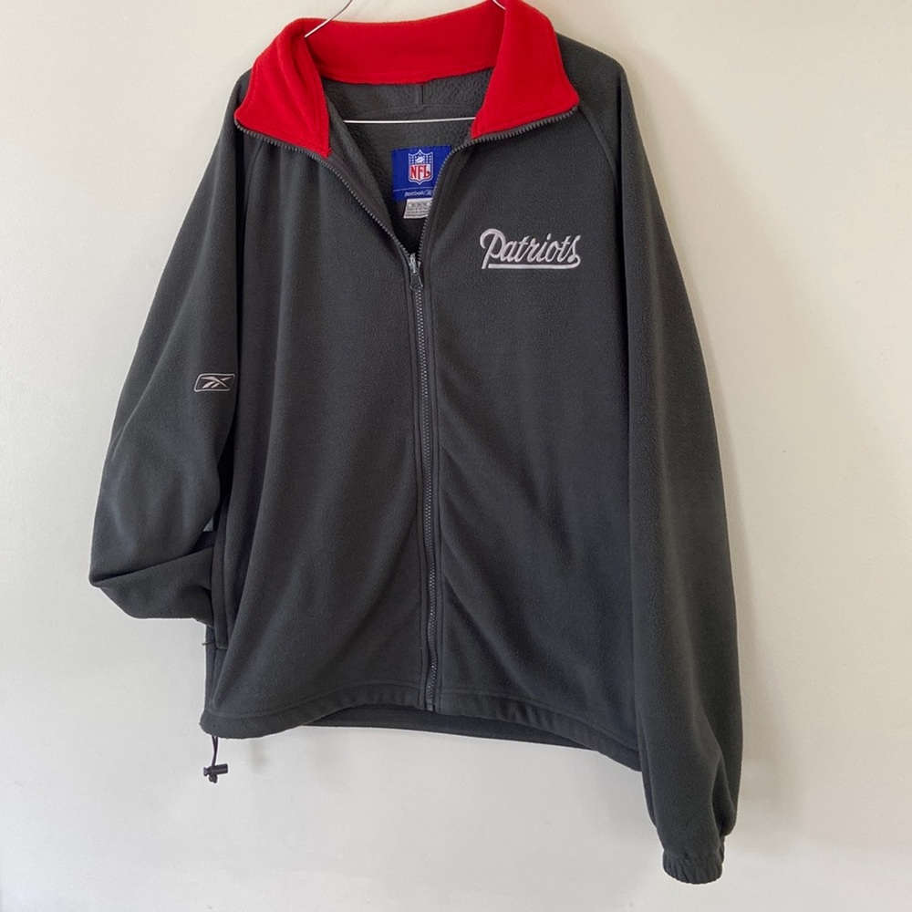 Men’s NFL Reebok Gray Zipper New England Patriots Fleece Pre 2012 Size M